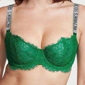 VICTORIA’S SECRET VERY SEXY WICKED UNLINED SHINE STRAP BALCONET PUSH-UP BRA 34B
